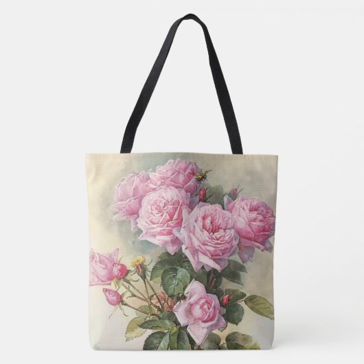Tote Bag Roses et beaux-arts de Bumblebees Paul de Longpre (Devant)