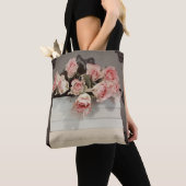 Tote Bag Roses et livres roses (De près)