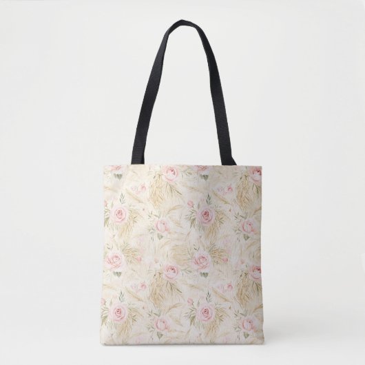 Tote Bag Roses Fleurs Roses (Devant)