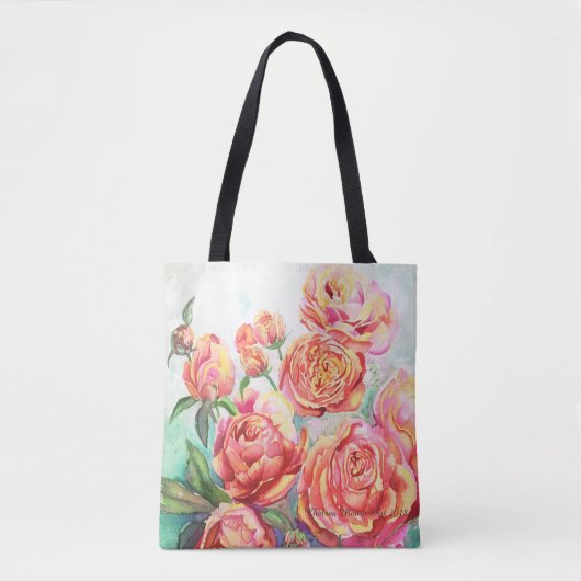 Tote Bag Roses Fourre-tout (Devant)