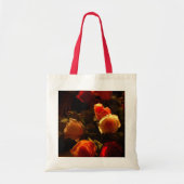 Tote Bag Roses I - Orange, rouge et gloire d'or (Devant)