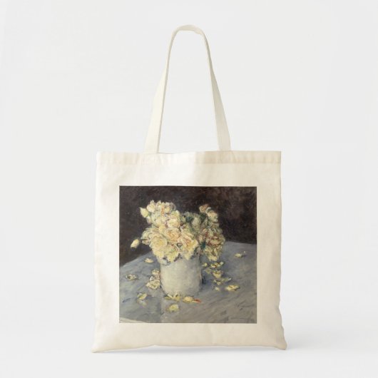 Tote Bag Roses jaunes dans un vase de Caillebott Impression (Devant)