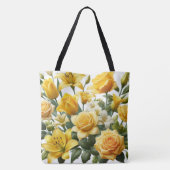Tote Bag Roses jaunes lis (Dos)