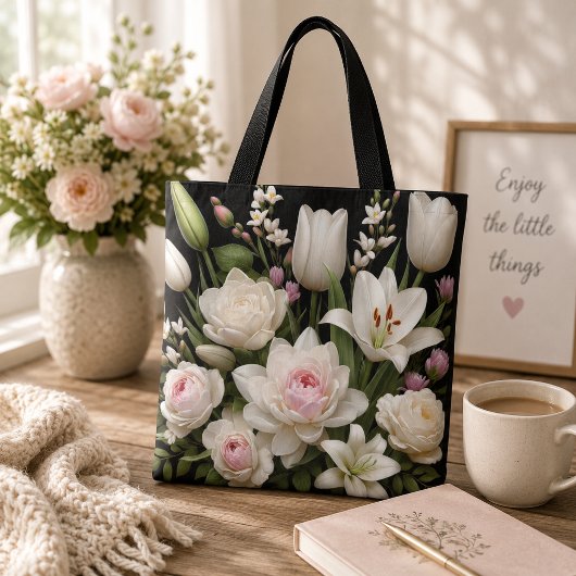 Tote Bag Roses lys