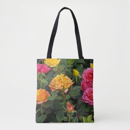 Tote Bag Roses miniatures colorés (Devant)