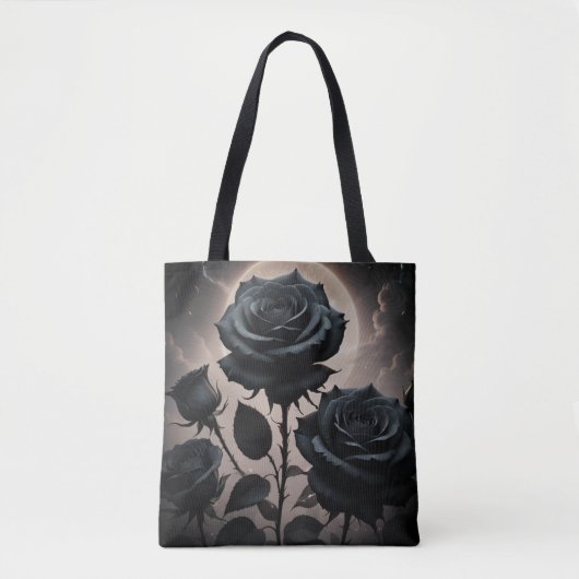 Tote Bag Roses Noires  (Devant)