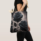 Tote Bag Roses Noires  (De près)