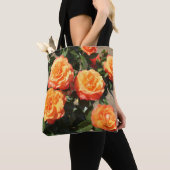 Tote Bag Roses oranges enchantants (De près)