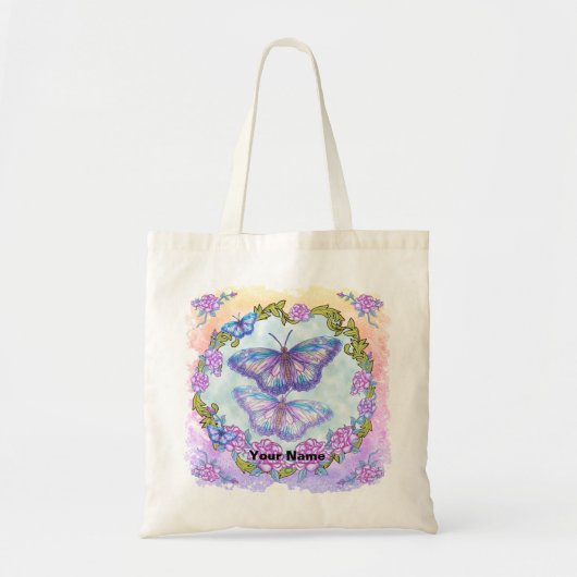 Tote Bag Roses papillons (Devant)