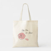 Tote Bag Roses peints à la main La Vie en Rose (Dos)