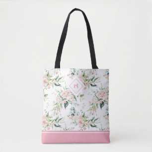 Tote Bag Roses rose pâle esthétique sans couture motif