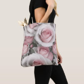 Tote Bag Roses roses et blanches (De près)