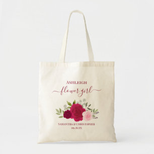 Tote Bag Roses roses magenta Élégante Fille Fleurs Mariage