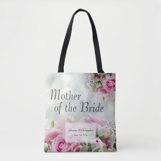 Tote Bag Roses roses rose Mère de la mariée Mariage échange (Devant)