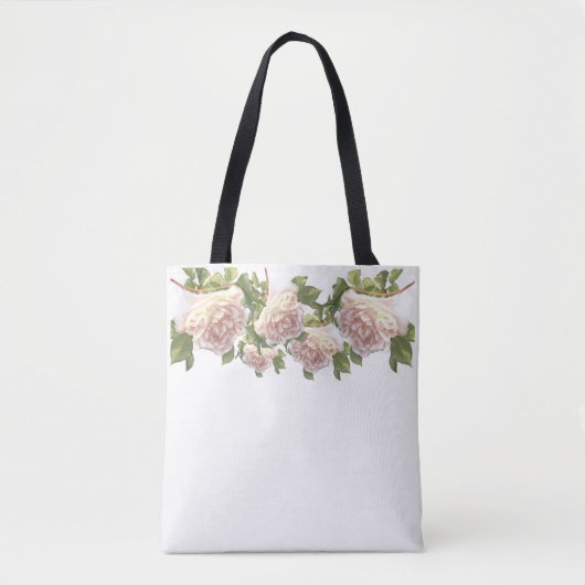 Tote Bag Roses roses roses roses blanches et brillantes (Devant)