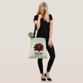 Tote Bag Roses rouges gothiques et vert date (Sur le modèle)