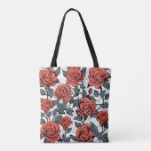 Tote Bag roses rouges sauvages (Dos)