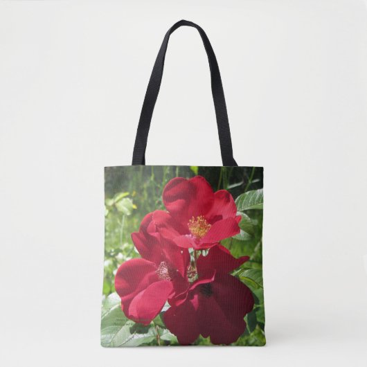 Tote Bag Roses rouges simples, 2 images (Devant)