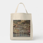 Tote Bag Roses Under the Trees Gustav Klimt Wall Art Print (Dos)