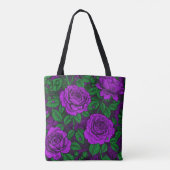 Tote Bag Roses violets (Dos)