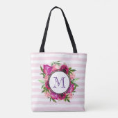 Tote Bag Rosier rose et bouquet floral de crapaud (Dos)