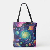 Tote Bag Rotation planétaire (Dos)