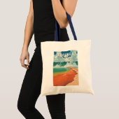 Tote Bag Rotorua Nouvelle-Zélande Illustration Voyage Art R (Devant (produit))