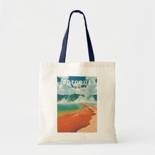 Tote Bag Rotorua Nouvelle-Zélande Illustration Voyage Art R