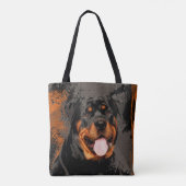 Tote Bag Rottweiler - art numérique de Metzgerhund (Dos)