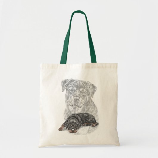 Tote Bag Rottweiler Chien Art (Devant)