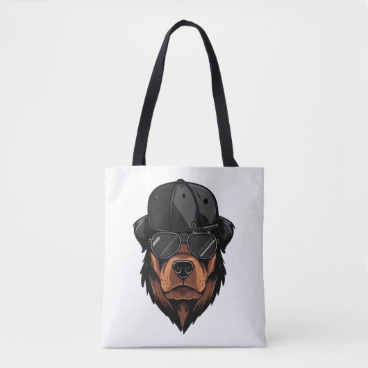 Tote Bag Rottweiler Gangster (Devant)