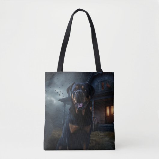 Tote Bag Rottweiler Halloween Épouvantable (Devant)