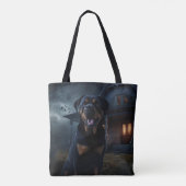 Tote Bag Rottweiler Halloween Épouvantable (Dos)