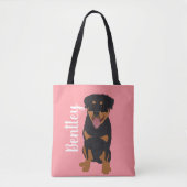 Tote Bag Rottweiler personnalisé (Devant)