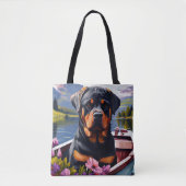 Tote Bag Rottweiler sur une pédale : une aventure Pittoresq (Devant)