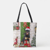 Tote Bag Rotweiler Chien Noël (Dos)
