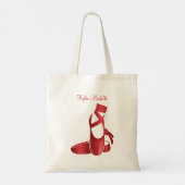 Tote Bag Rouby Red Ballet Chaussures avec nom Danse (Dos)
