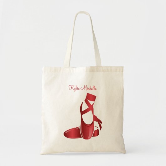Tote Bag Rouby Red Ballet Chaussures avec nom Danse (Devant)