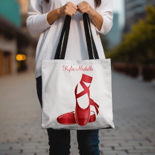 Tote Bag Rouby Red Ballet Chaussures avec nom Danse