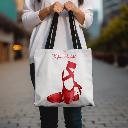 Tote Bag Rouby Red Ballet Chaussures avec nom Danse