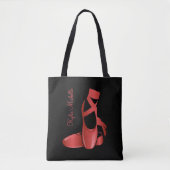 Tote Bag Rouby Red Ballet Chaussures avec nom Danse (Devant)