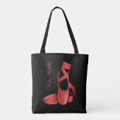 Tote Bag Rouby Red Ballet Chaussures avec nom Danse (Dos)
