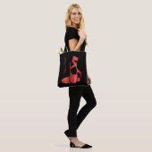 Tote Bag Rouby Red Ballet Chaussures avec nom Danse (Sur le modèle)