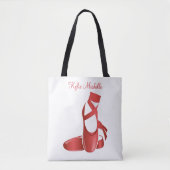 Tote Bag Rouby Red Ballet Chaussures avec nom Danse (Devant)