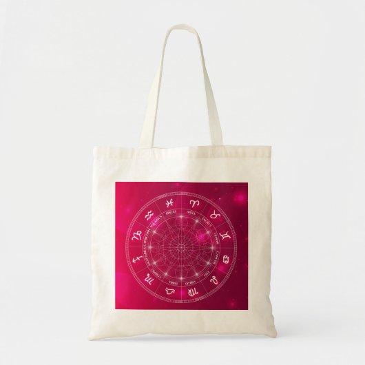 Tote Bag Roue d'astrologie Signes étoiles (Devant)