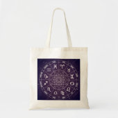 Tote Bag Roue d'astrologie violette (Devant)