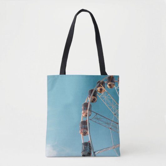 Tote Bag Roue de ferries blanches le matin (Devant)