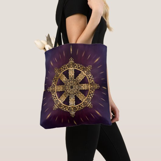 Tote Bag Roue Dharma - Dharmachakra (De près)