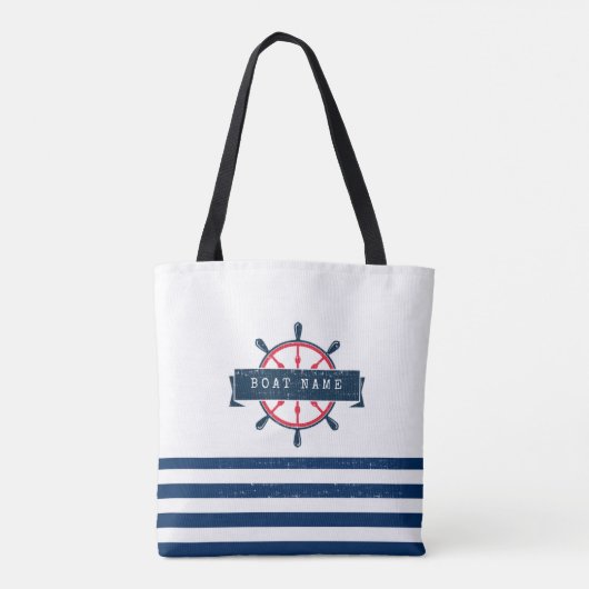 Tote Bag Roue nautique, Bleu de la Marine (Dos)
