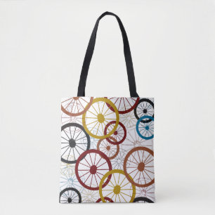 Tote Bag Roues à bicyclettes colorées